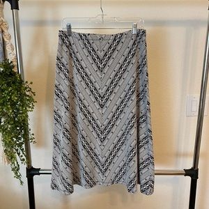 Chevron print a line skirt